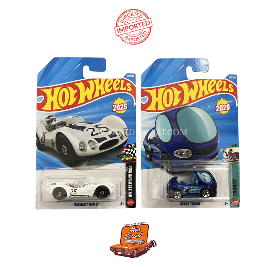 Hot Wheels Mainline (Set of 2) – Maserati Tipo 61 / Deora II (Tooned) (Imported)