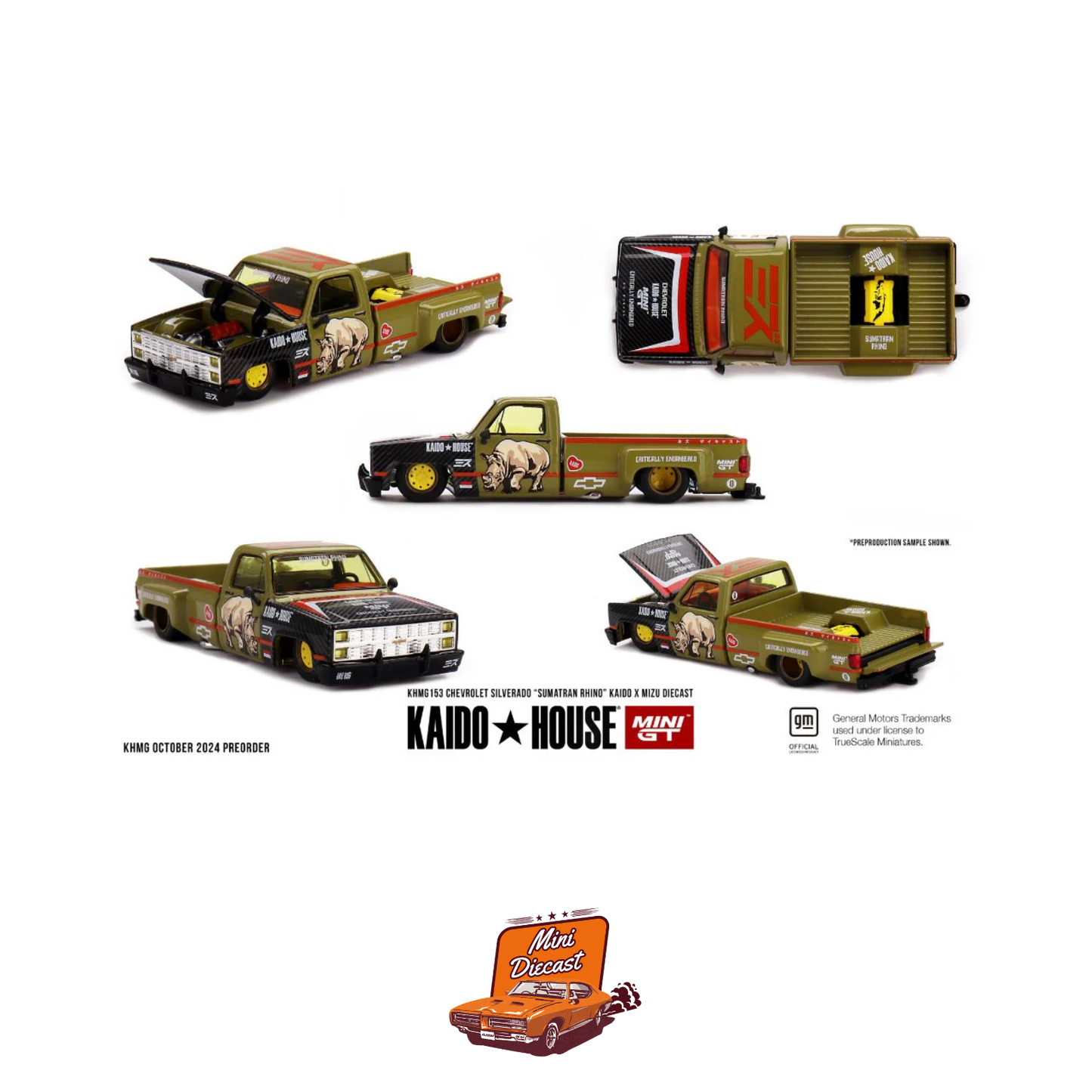 Mini GT #153 Kaido House Chevrolet Silverado “Sumatran Rhino” – KAIDO x MIZU