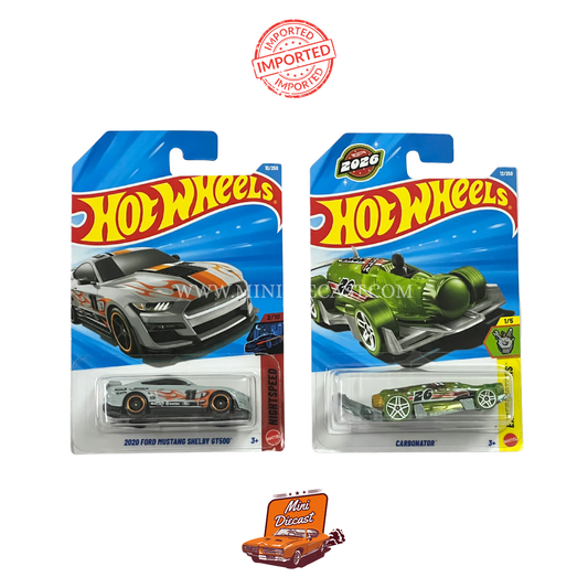 Hot Wheels Mainline (Set of 2) – 2020 Ford Mustang Shelby GT500 / Carbonator® (Imported)