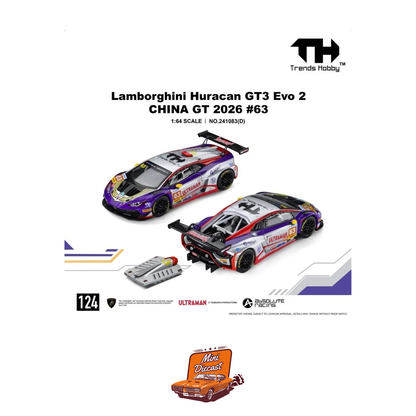 Trends Hobby Lamborghini Huracan GT3 EVO2 Absolute Racing China GT 2026 #63 Ultraman (241083(D))