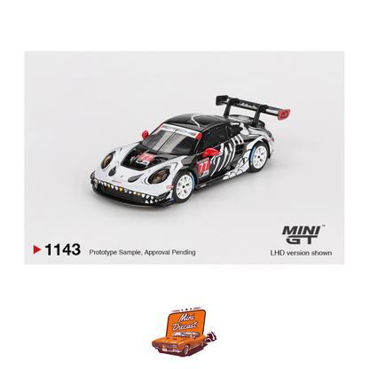 Mini GT #1143 Porsche 911 GT3 R #77 AO Racing (2025 IMSA Petit Le Mans) – Coming Soon (ETA: Feb End 2026)
