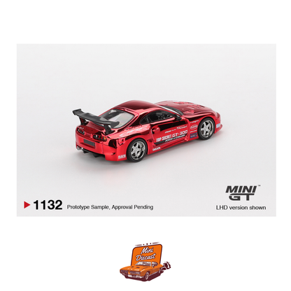 Mini GT #1132 Toyota Supra (A80) Top Secret GT-300 Top Secret Red Chrome