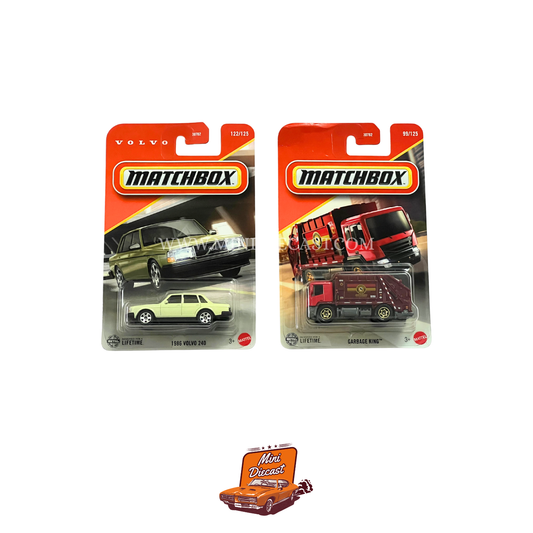 Matchbox (Set of 2) – 1986 Volvo 240 / Garbage King
