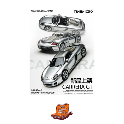 Time Micro Porsche Carrera GT Silver (TM645912) (Logo Decal Provided Separately)
