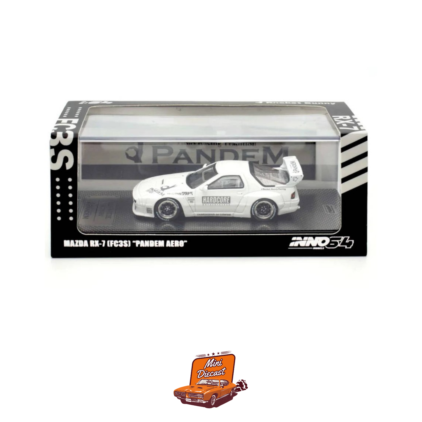 INNO64 Mazda RX-7 (FC3S) PANDEM Aero Widebody Kit IN64-RX7FCP-WHI1