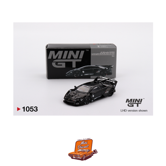 Mini GT #1053 Lamborghini LB-Silhouette WORKS Murciélago GT Evo Black (China Imported)