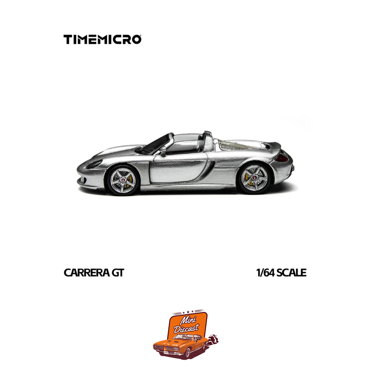 Time Micro Porsche Carrera GT Silver (TM645912) (Logo Decal Provided Separately)