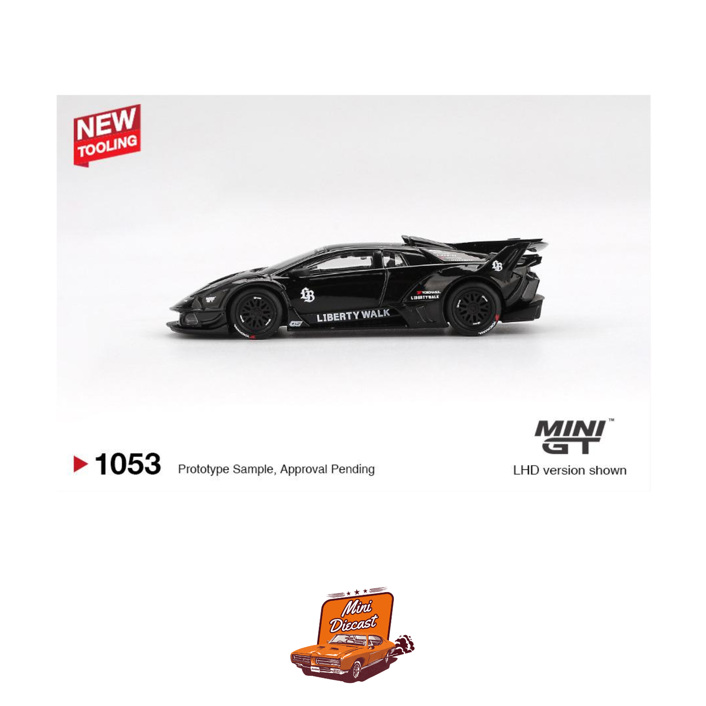 Mini GT #1053 Lamborghini LB-Silhouette WORKS Murciélago GT Evo Black (China Imported)