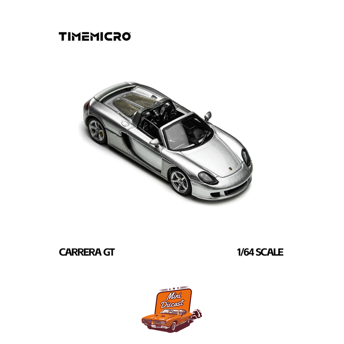 Time Micro Porsche Carrera GT Silver (TM645912) (Logo Decal Provided Separately)