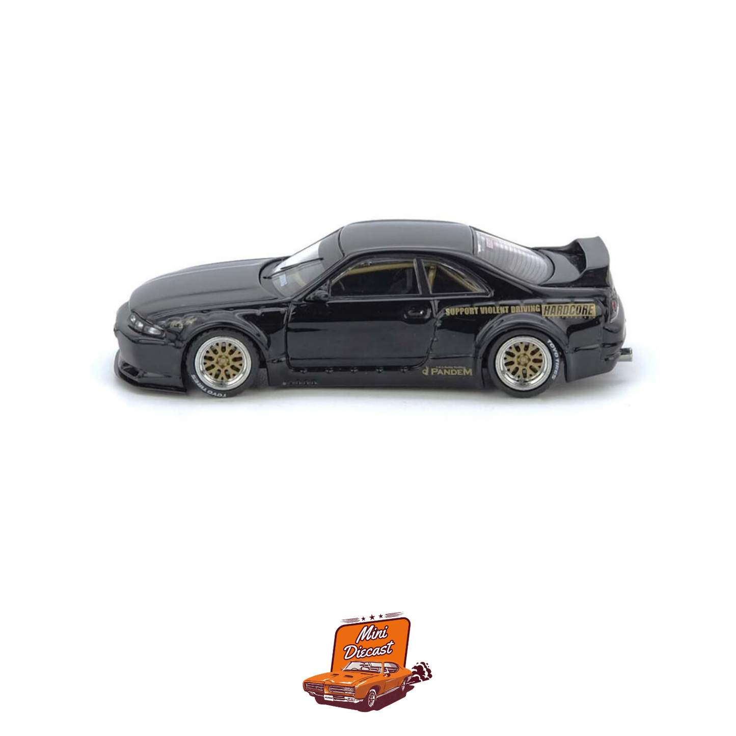 INNO64 Nissan GT-R (BCNR33) PANDEM Rocket Bunny Black IN64-R33P-BLA
