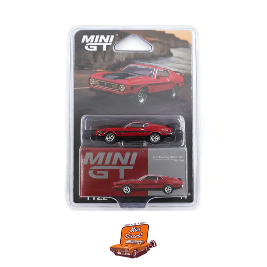Mini GT #1122 Ford Mustang Mach 1 1971 Race Red (Blister Pack) (Imported)