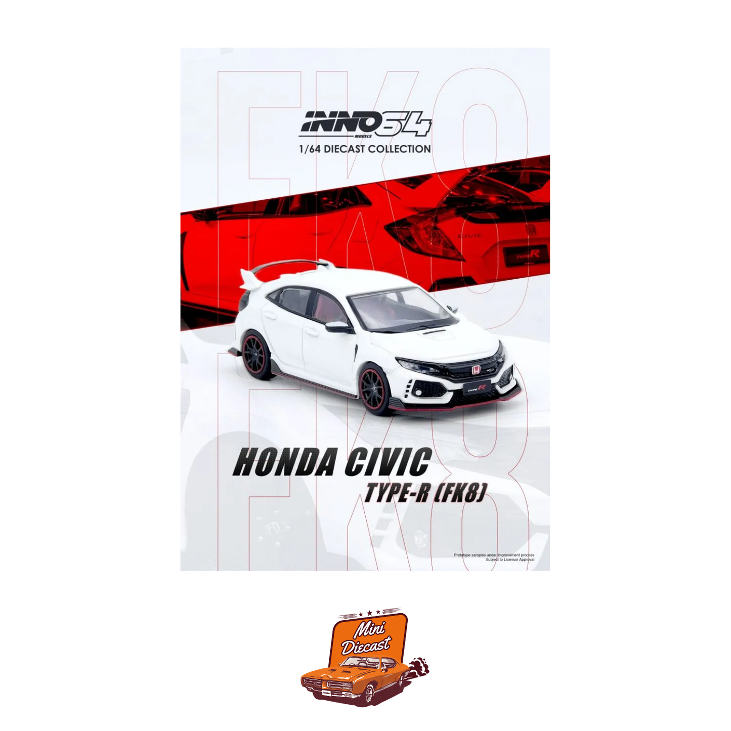 INNO64 Honda Civic Type R (FK8) White IN64-FK8-WHI