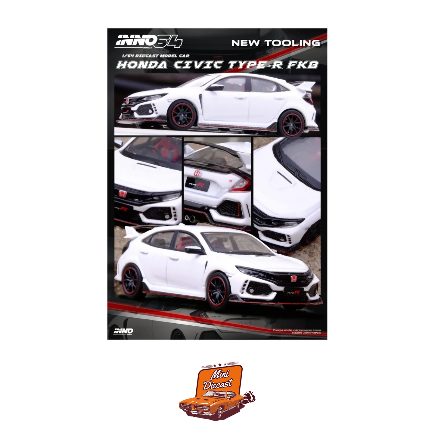 INNO64 Honda Civic Type R (FK8) White IN64-FK8-WHI