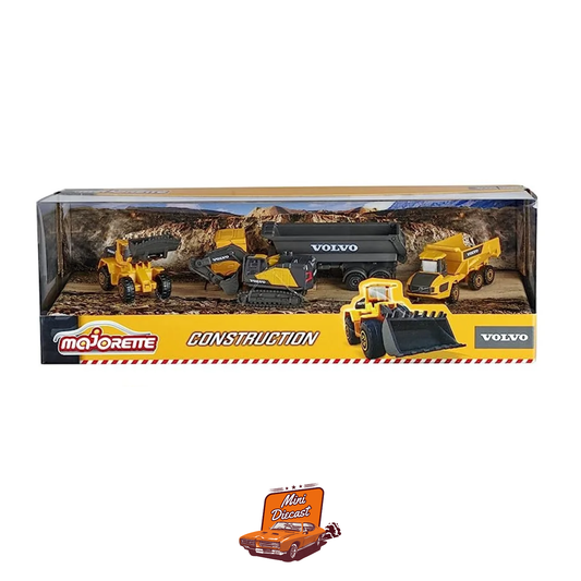 Majorette Volvo Construction Vehicles – 4 Vehicle Gift Pack