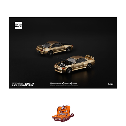 Pop Race Nissan Skyline GT-R (R32) Gold 2025 Kuala Lumpur Tokyo Auto Salon (PR64-190)