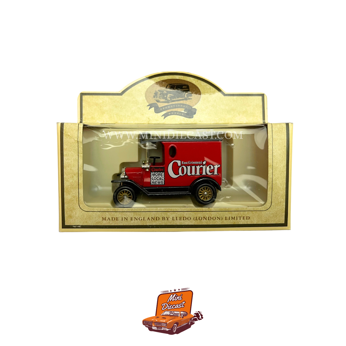 Lledo Days Gone Vintage Promotional Model 1920s Ford Model T Van East Grinstead Courier Red Livery
