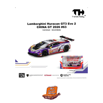 Trends Hobby Lamborghini Huracan GT3 EVO2 Absolute Racing China GT 2026 #63 Ultraman (241083(D))