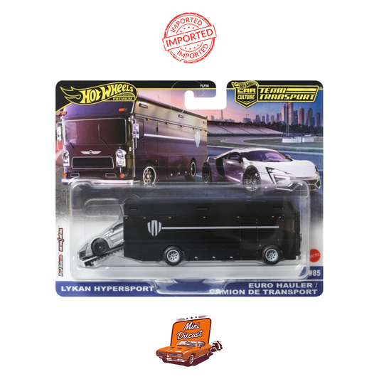 Hot Wheels Premium Team Transport Lykan Hypersport & Euro Hauler 2 Pack (Imported)