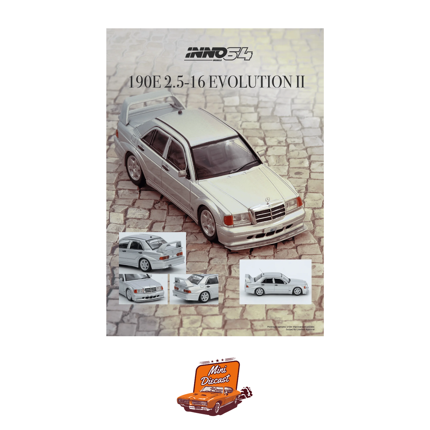 INNO64 Mercedes-Benz 190E Silver IN64-190E-SIL