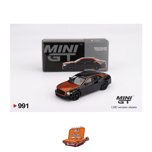 Mini GT #991 Bentley Flying Spur Orange Flame / Onyx (Imported)