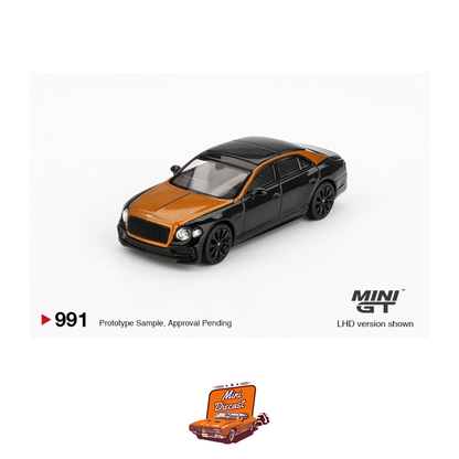 Mini GT #991 Bentley Flying Spur Orange Flame / Onyx (Imported)