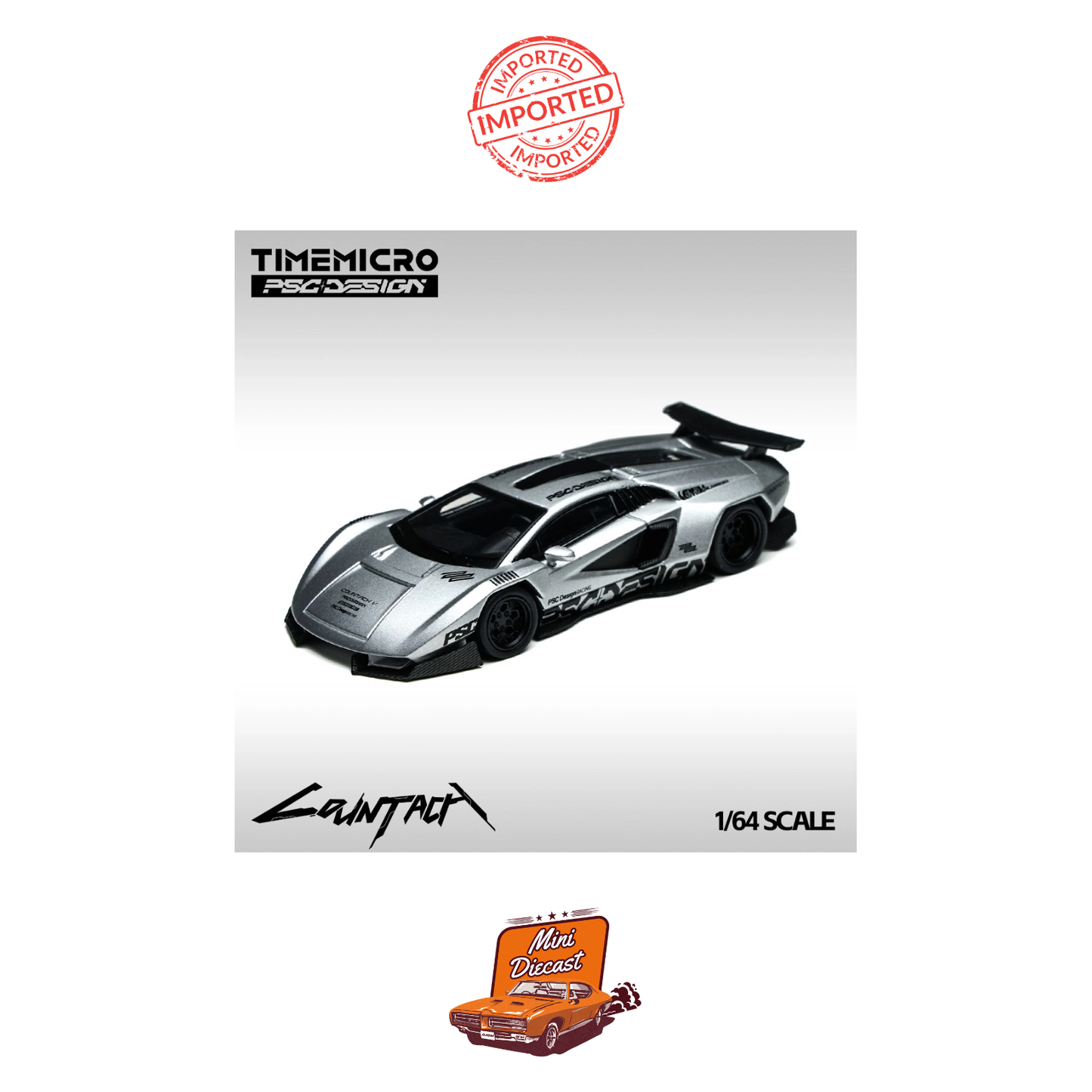 Time Micro × PSC Design Lamborghini Countach “V” Silver Bullet (Imported)