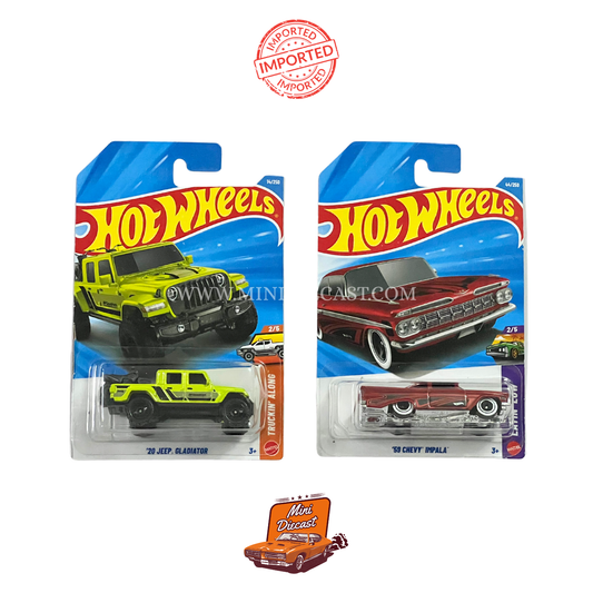 Hot Wheels Mainline (Set of 2) – ’20 Jeep Gladiator / ’59 Chevy Impala (Imported)