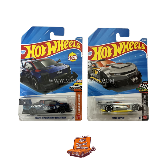 Hot Wheels Mainline (Set of 2) – Ford F-150 Lightning SuperTruck / Track Ripper
