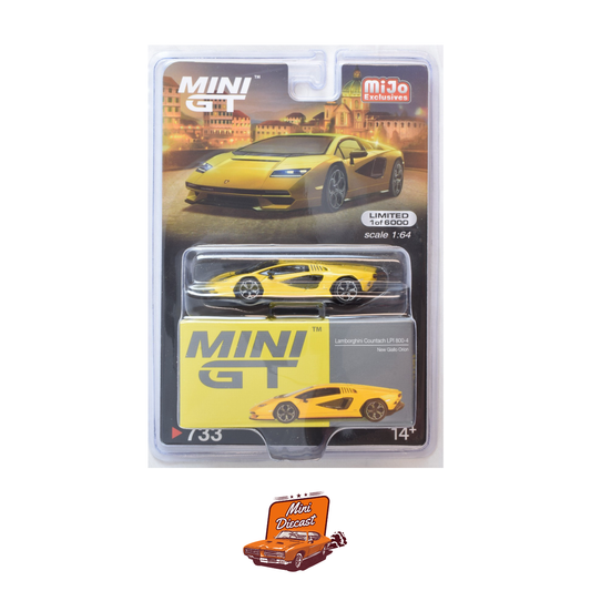 Mini GT #733 Lamborghini Countach LPI 800-4 New Giallo Orion (Blister Pack) (Imported)
