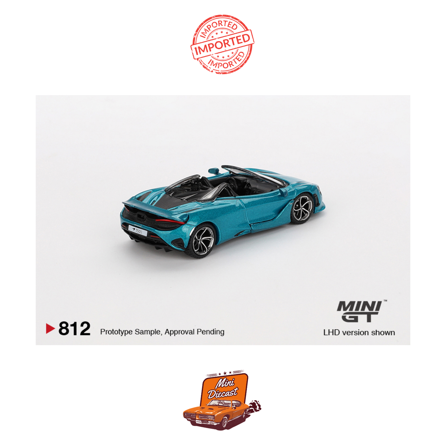 Mini GT #812 McLaren 750S Spider (Belize Blue)