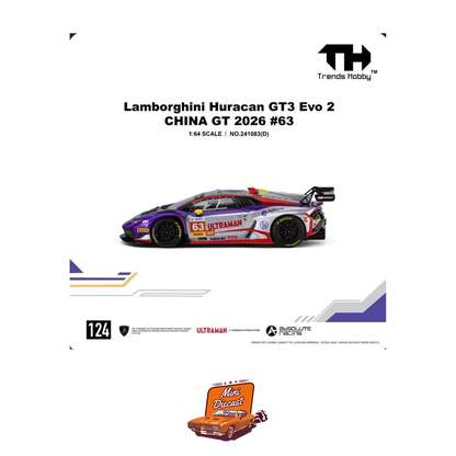 Trends Hobby Lamborghini Huracan GT3 EVO2 Absolute Racing China GT 2026 #63 Ultraman (241083(D))