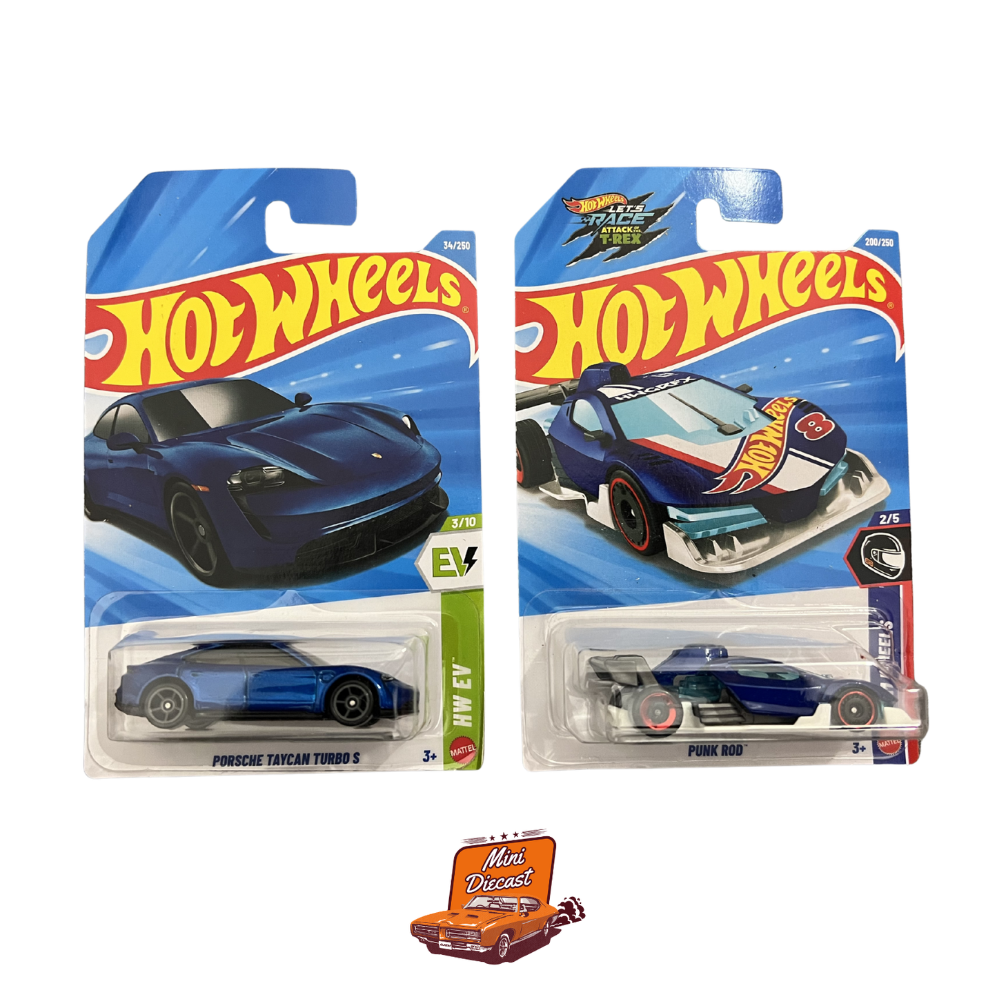 Hot Wheels Mainline (Set of 2) – Porsche Taycan Turbo S / Punk Rod