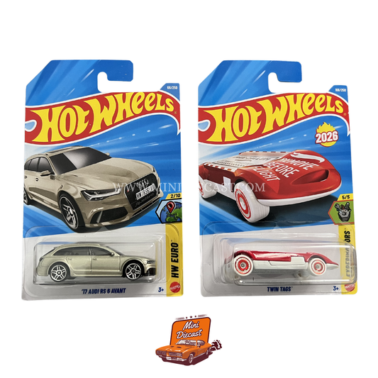 Hot Wheels Mainline (Set of 2) – ’17 Audi RS 6 Avant / Twin Tags