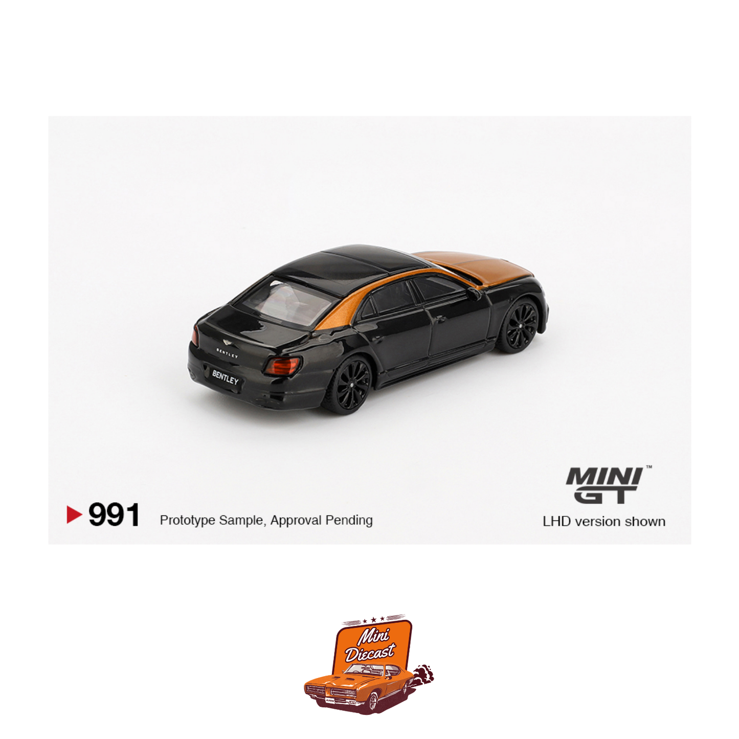 Mini GT #991 Bentley Flying Spur Orange Flame / Onyx (Imported)