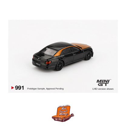 Mini GT #991 Bentley Flying Spur Orange Flame / Onyx (Imported)