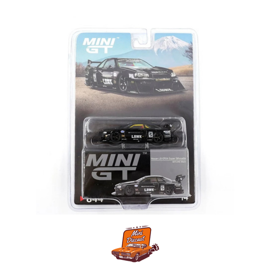 Mini GT #844 Nissan LB-ER34 Super Silhouette Skyline Black (Blister Pack) (Imported)