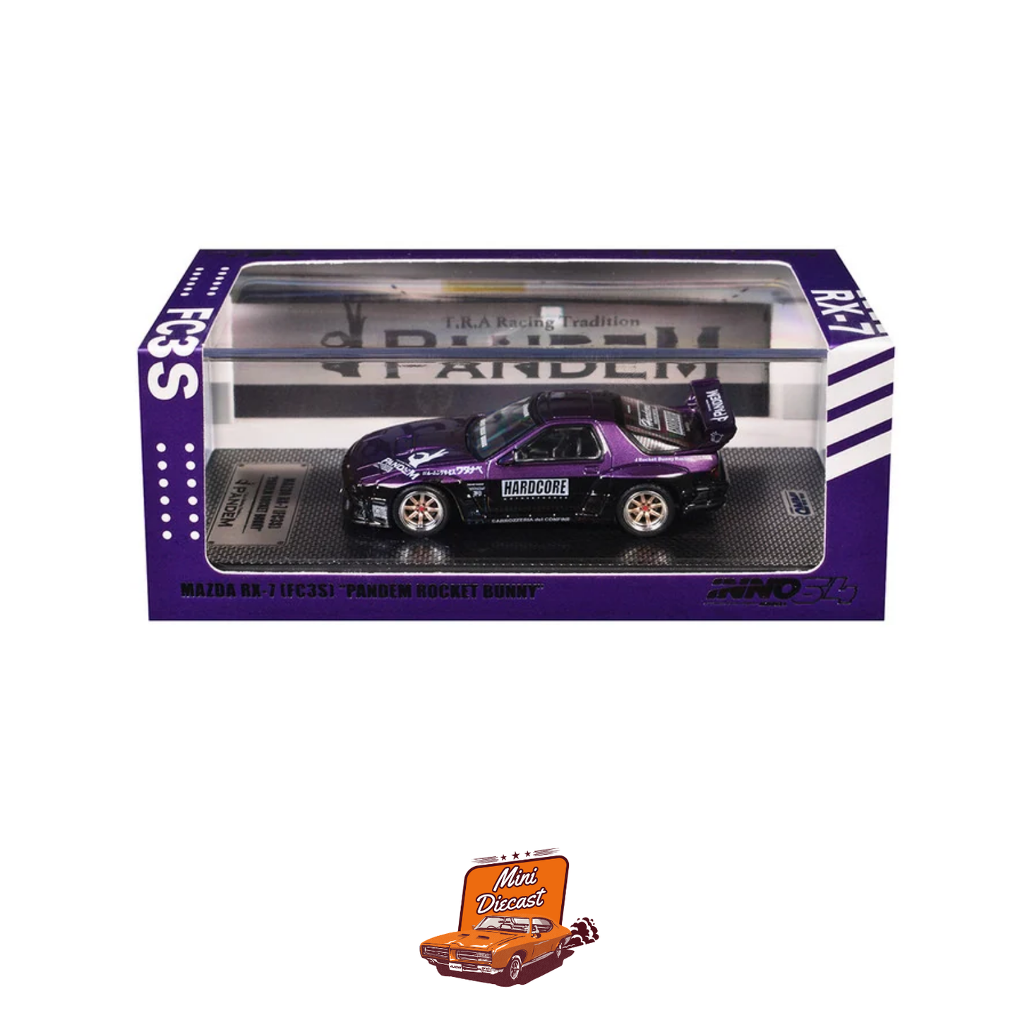 INNO64 Mazda RX-7 (FC3S) PANDEM Rocket Bunny Purple IN64-RX7FCP-PB