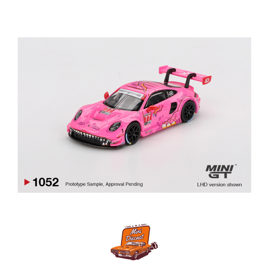 Mini GT #1052 Porsche 911 GT3 R #77 AO Racing (2024 IMSA Road America) – Coming Soon (ETA: Feb End 2026)