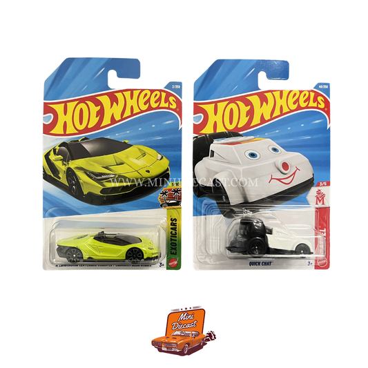 Hot Wheels Mainline (Set of 2) – ’16 Lamborghini Centenario Roadster / Quick Chat