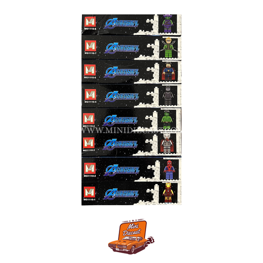 Ming Ge Avengers Heroes Assemble MG1110 – Set of 8 Boxes (8 Mini Figurines with Additional Addon) (Imported / Creased Boxes))