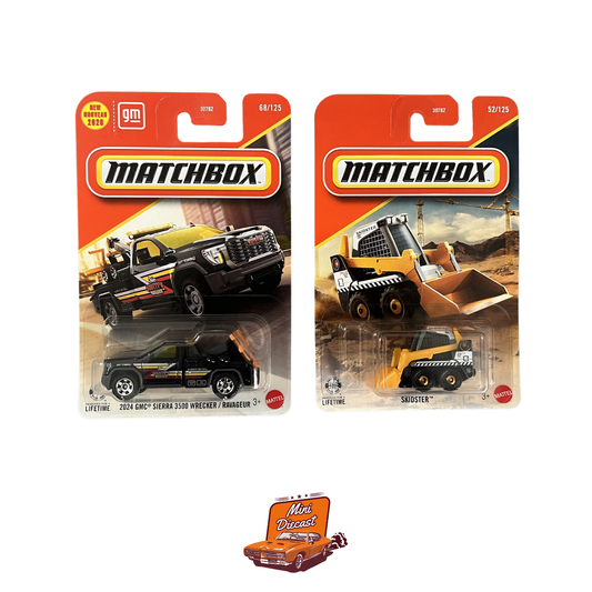 Matchbox (Set of 2) – 2024 GMC® Sierra 3500 Wrecker / Skidster™