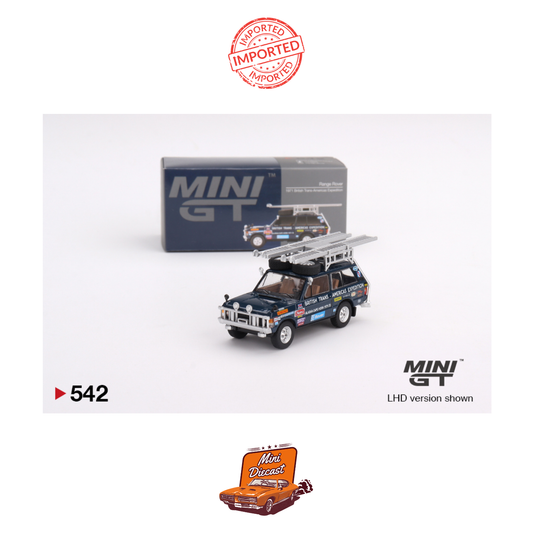 Mini GT #542 Range Rover 1971 British Trans-Americas Expedition