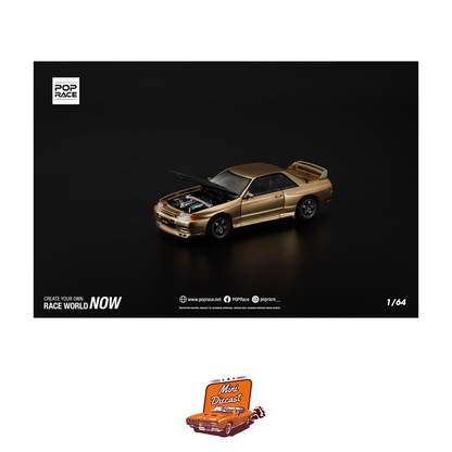 Pop Race Nissan Skyline GT-R (R32) Gold 2025 Kuala Lumpur Tokyo Auto Salon (PR64-190)