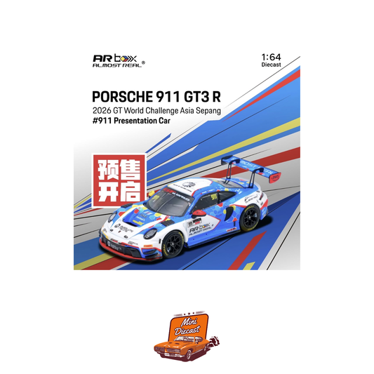 Almost Real Porsche 911 GT3 R 2026 GT World Challenge Asia Sepang #911 Presentation Car 1:64
