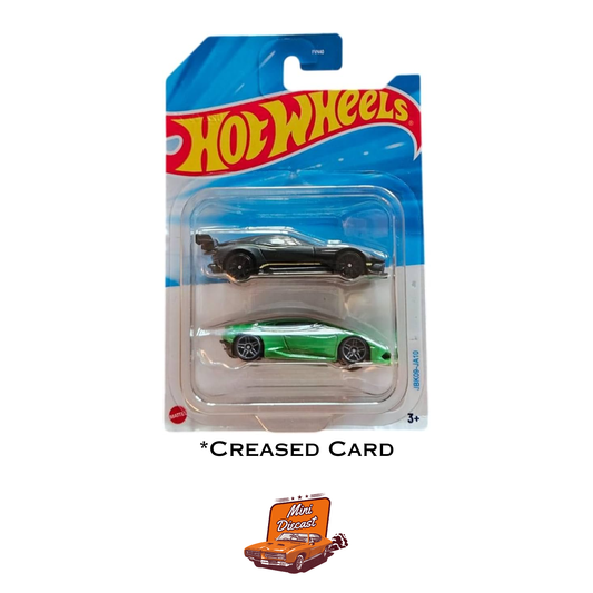 Hot Wheels 2 Pack – Aston Martin E (Black) / Lamborghini Preto e Verde (Green) (HWC96)