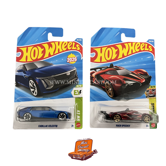 Hot Wheels Mainline (Set of 2) – Cadillac Celestiq / Mach Speeder