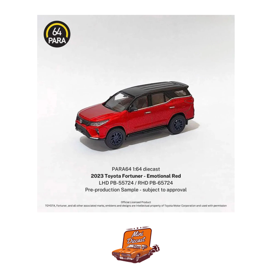 PARA64 2023 Toyota Fortuner – Emotional Red (1:64 Scale)