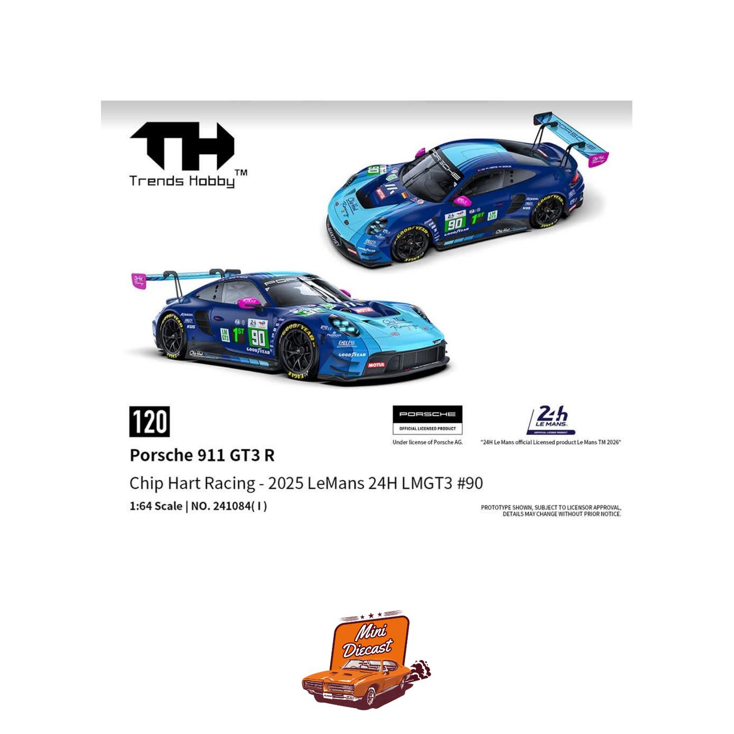 Trends Hobby Porsche 911 GT3 R Le Mans 24H 2025 #90 (241084(I))