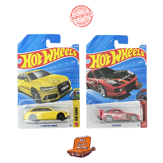 Hot Wheels Mainline (Set of 2) – ’17 Audi RS 6 Avant / 24 Seven (Imported)