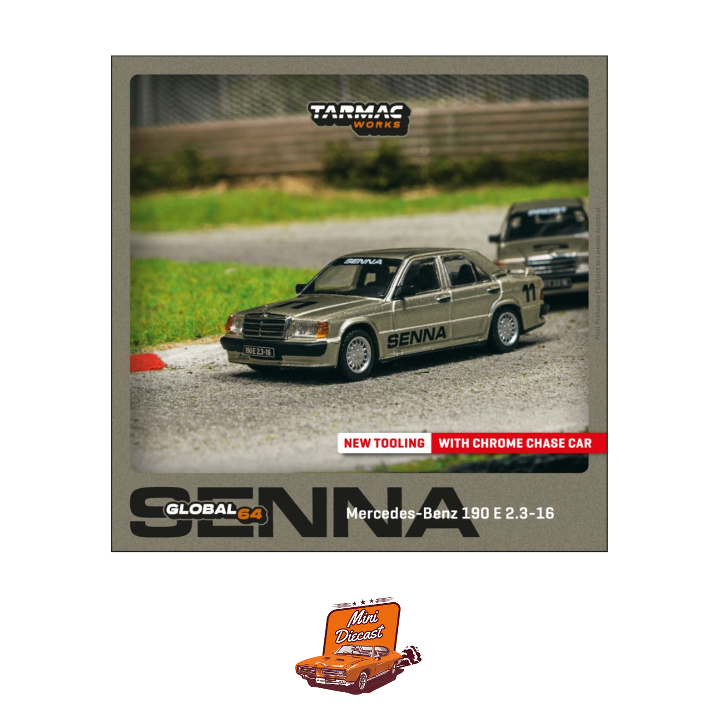 Tarmac Works Mercedes-Benz 190 E 2.3-16 Race of Champions 1984 – Senna (Sealed)
